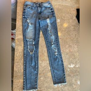 KanCan Light Blue Distressed Skinny Jeans